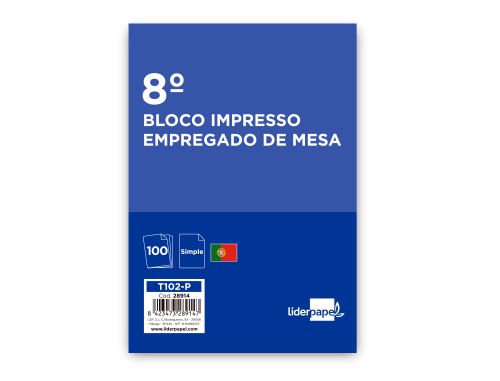 Bloco empregado de mesa simples 105x155 mm , Liderpapel , 28914 , 8423473561120